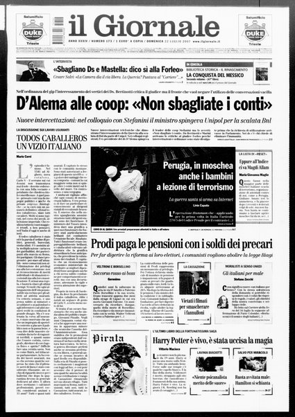 Il giornale : quotidiano del mattino